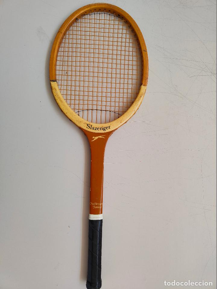 antigua raqueta de badminton madera slazenger t - Compra venta en  todocoleccion