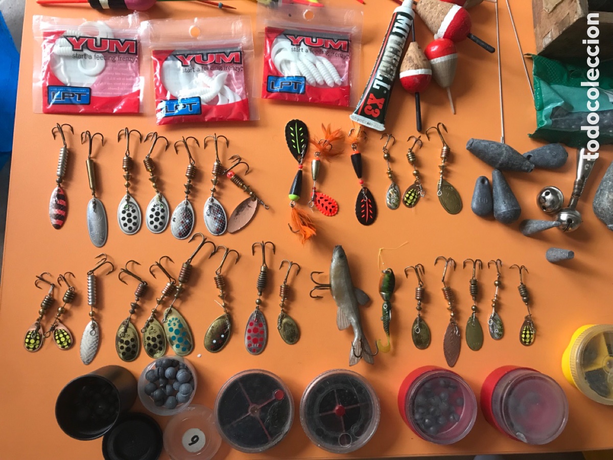 Coleccionismo deportivo: Lote aparejo pesca - Foto 5