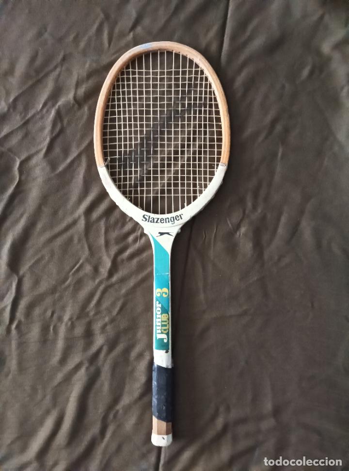 antigua raqueta de badminton madera slazenger t - Compra venta en  todocoleccion