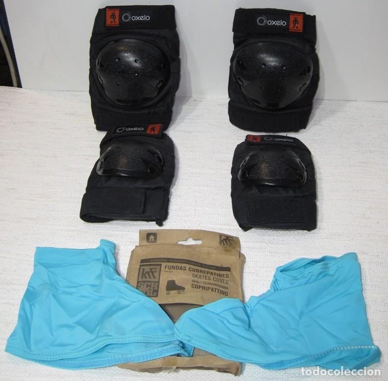 Coleccionismo deportivo: RODILLERAS Y CODERAS Basic Oxelo talla XS CUBREPATIN turquesa Quad Krf - Foto 1