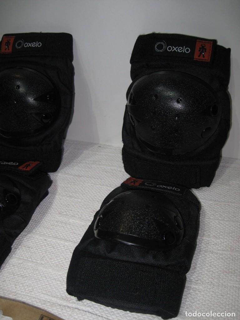 Coleccionismo deportivo: RODILLERAS Y CODERAS Basic Oxelo talla XS CUBREPATIN turquesa Quad Krf - Foto 2