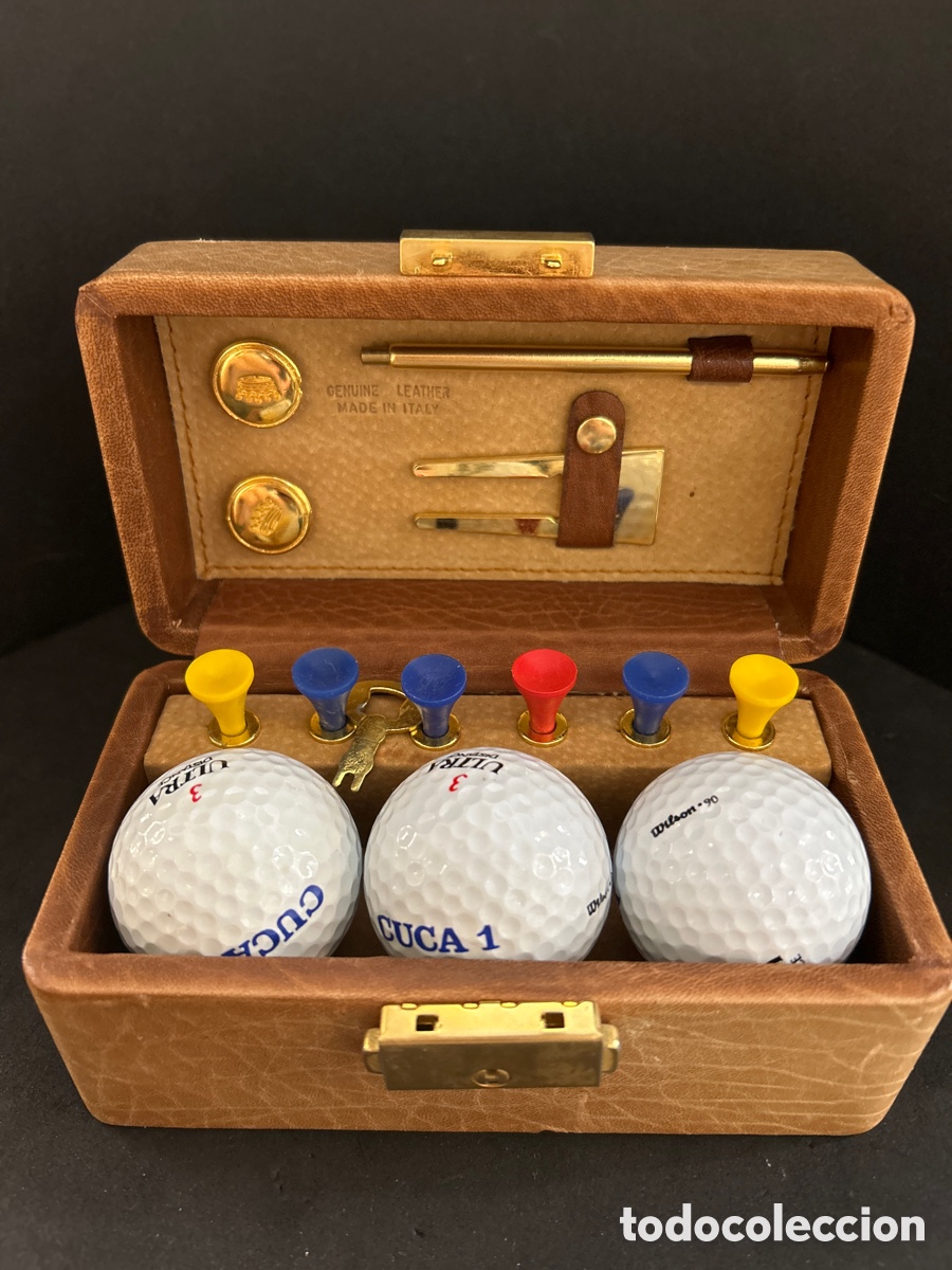 Sammelleidenschaft Sport: Set de juego de Golf en caja de piel, Golf Italy