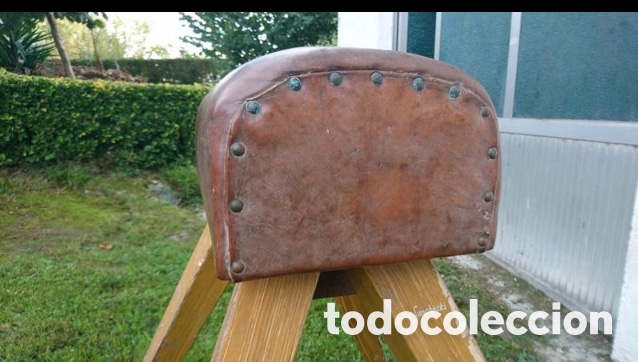Coleccionismo deportivo: Potro de madera y cuero - Foto 4