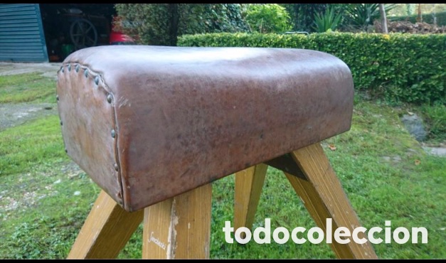 Coleccionismo deportivo: Potro de madera y cuero - Foto 5