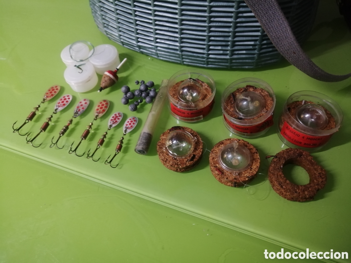 Collezionismo sportivo: Cesta de pesca y accesorios