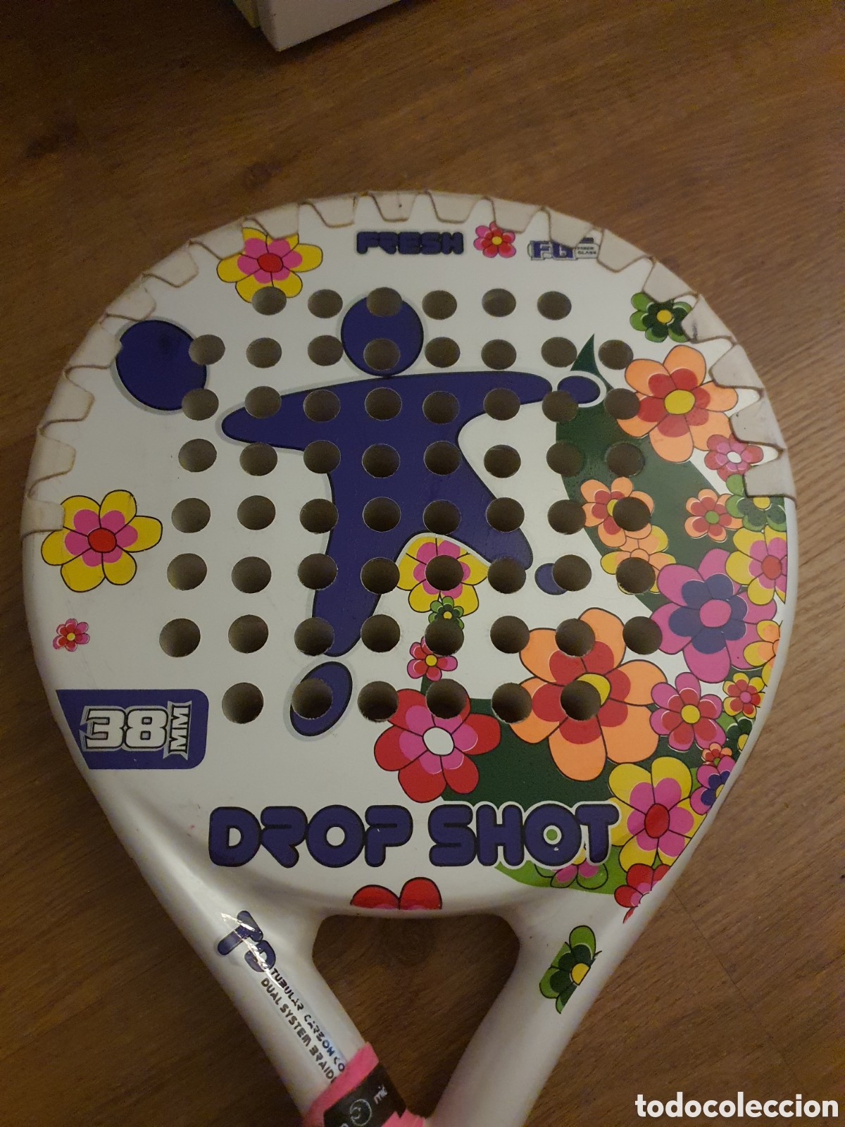 Coleccionismo deportivo: pala drop shot en perfecto estado - Foto 4