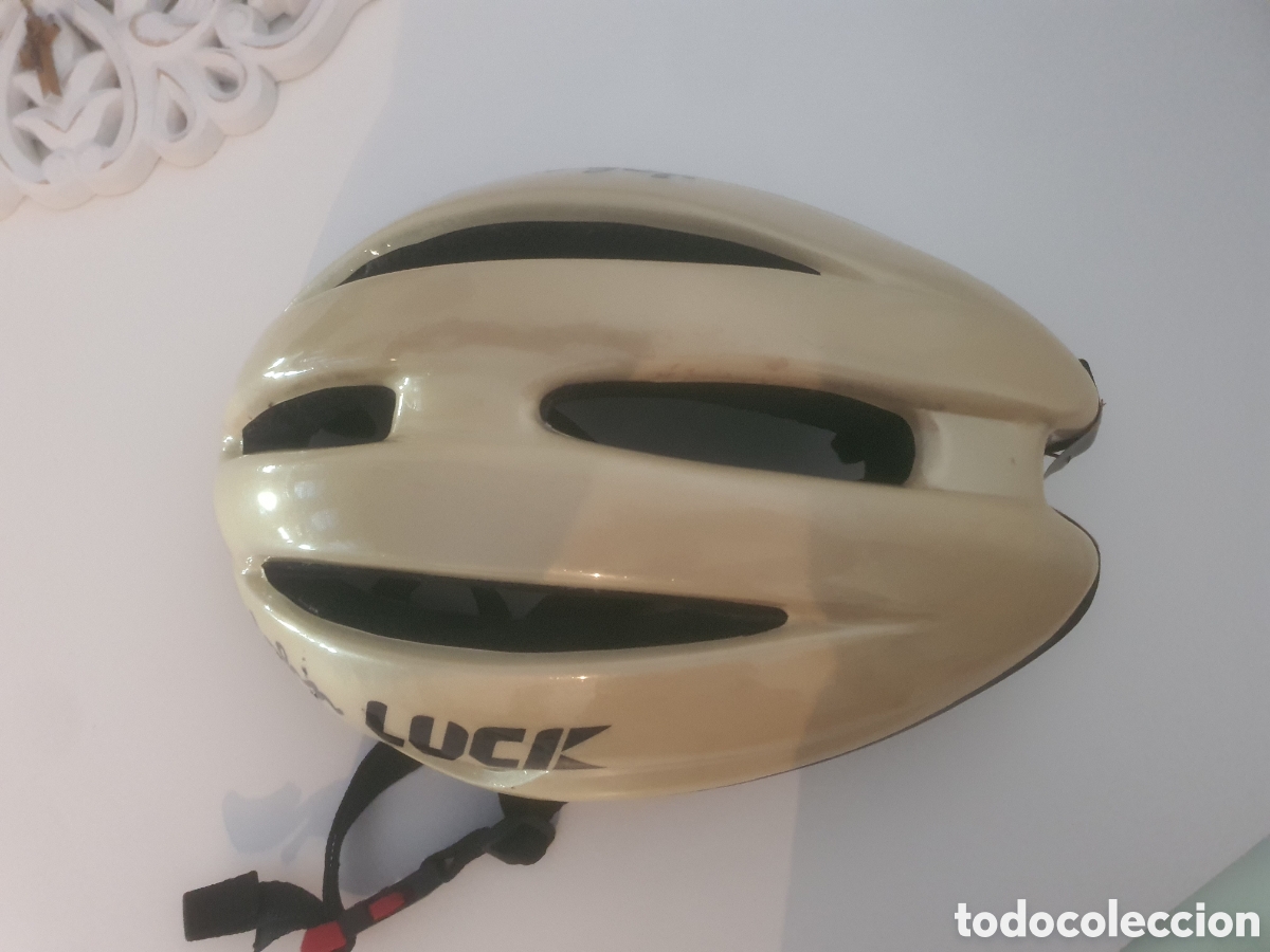 Coleccionismo deportivo: casco de bicicleta john luck - Foto 2