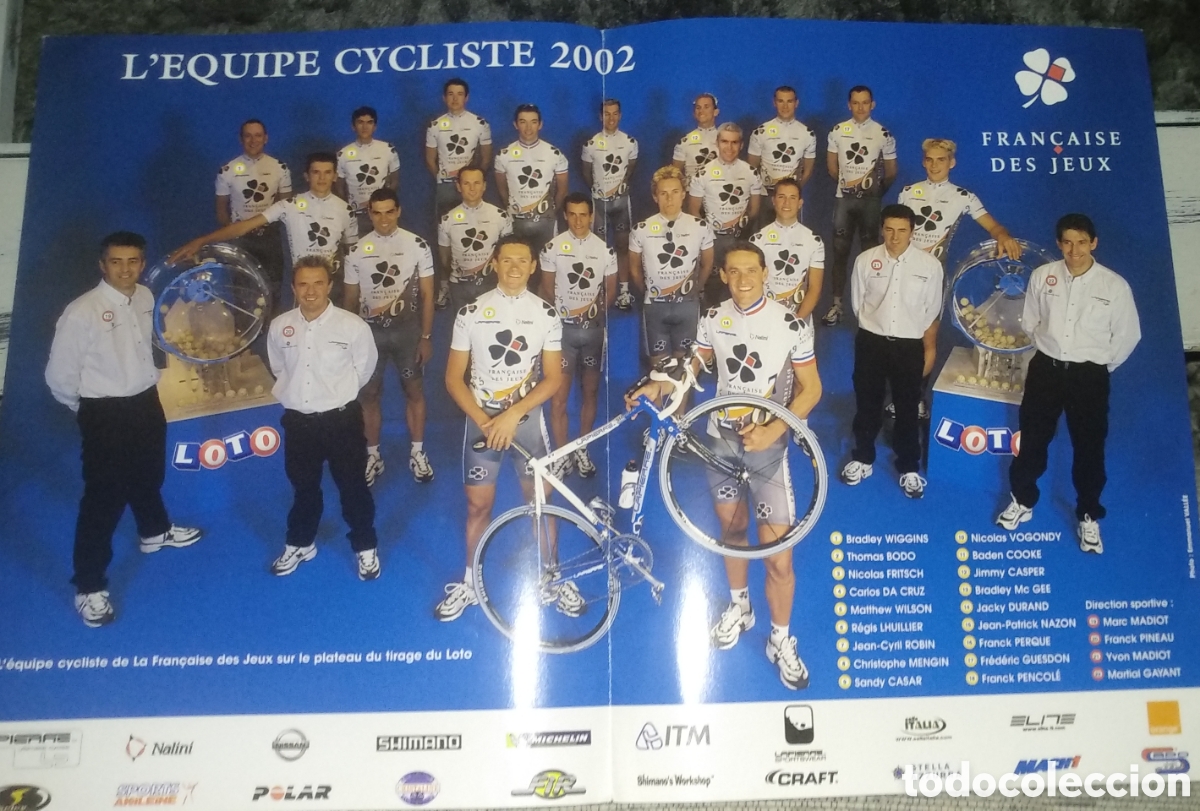 Collezionismo sportivo: Poster equipo ciclista Fran&ccedil;aise des Jeux - 2002