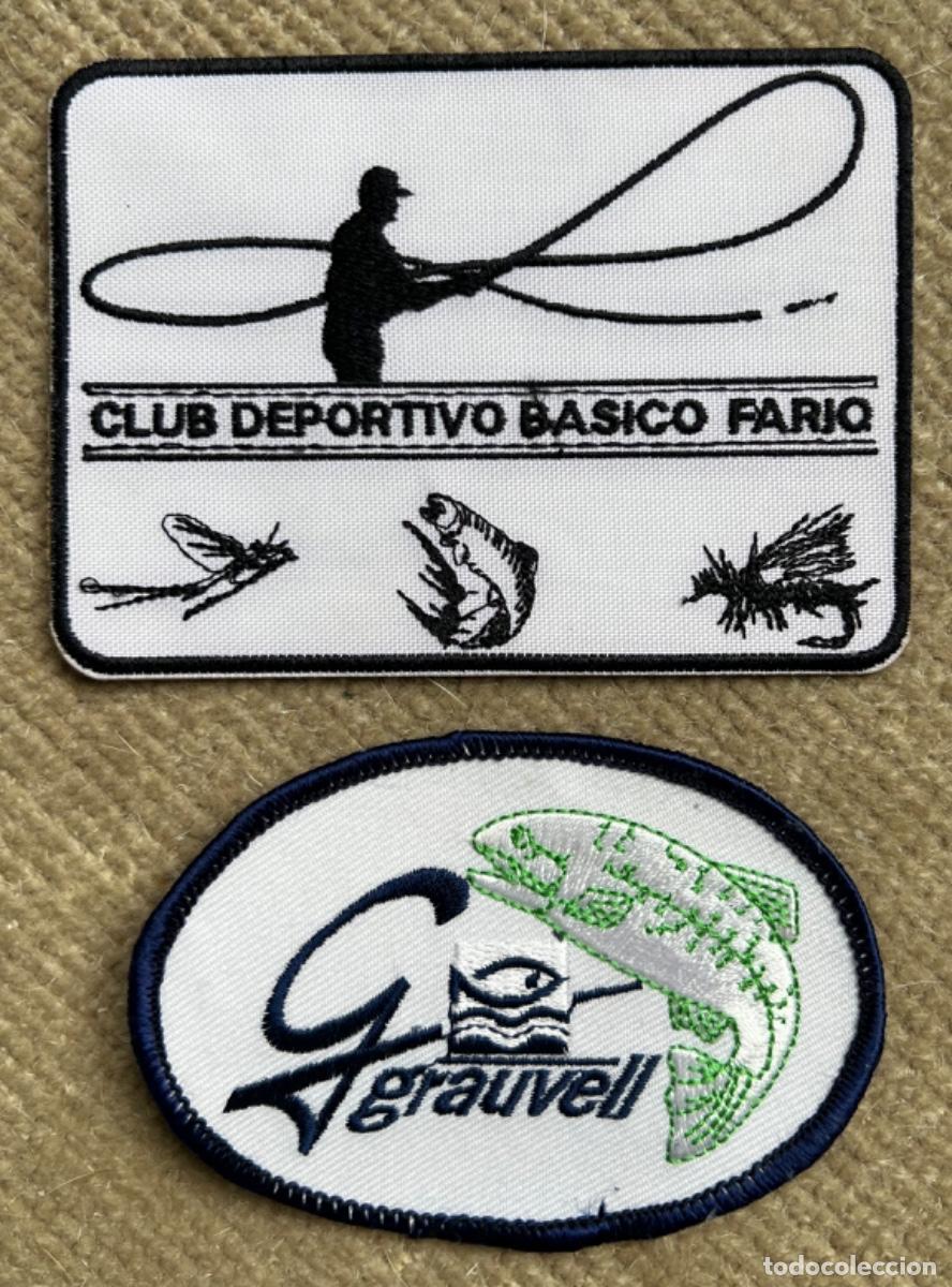 Collezionismo sportivo: 2 parches de tela de Pesca (Club Deportivo B&aacute;sico Fario - Grauvell)