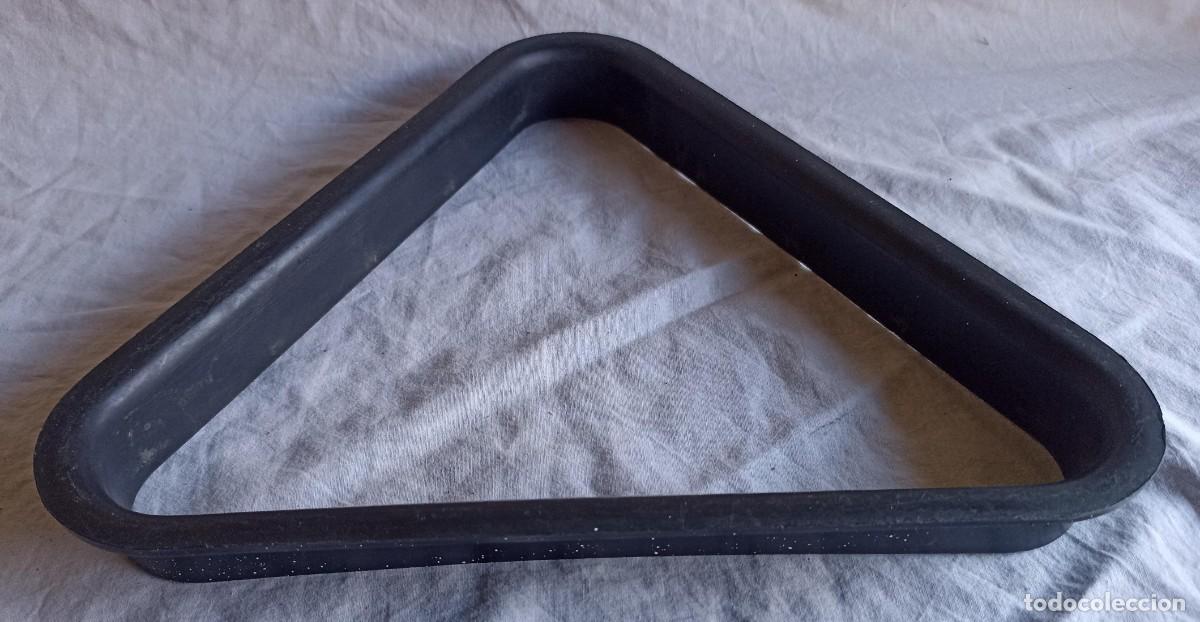 Coleccionismo deportivo: Lote tri&aacute;ngulo y cepillo para mesa de billar - Foto 3