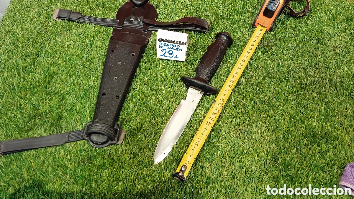 Colecionismo desportivo: CUCHILLO MEMROD DE USO SUBMARINO.CON SU FUNDA.