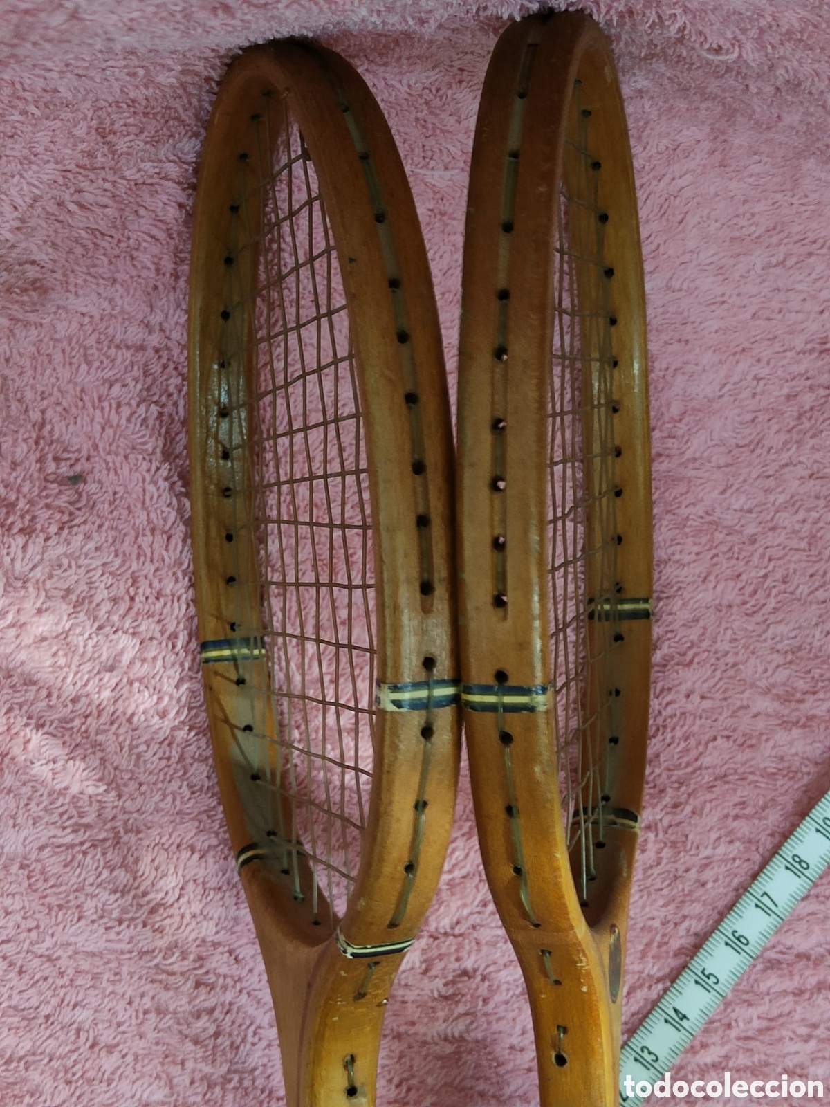 Coleccionismo deportivo: Par de raquetas antiguas - Foto 5