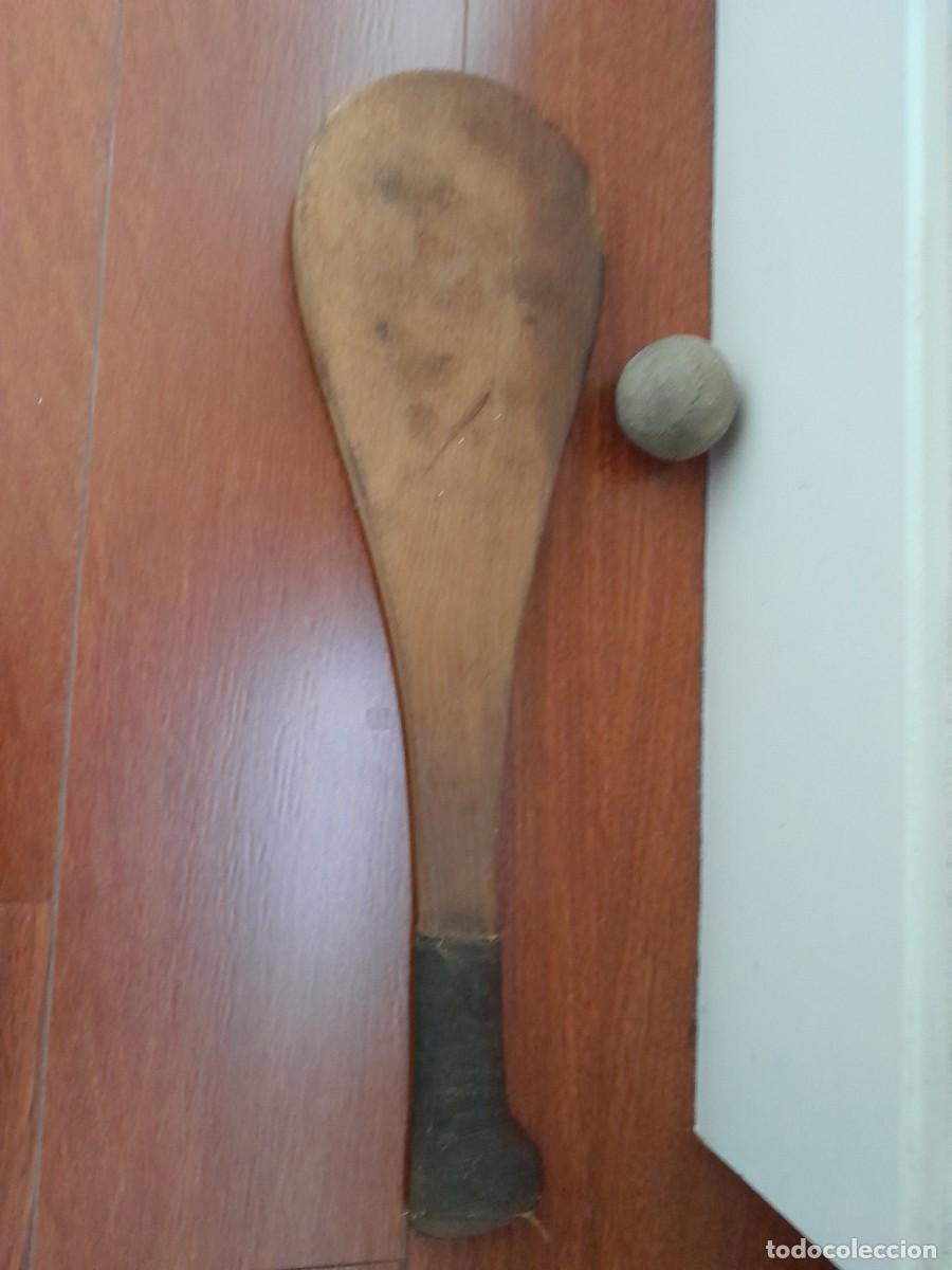 Collectionnisme sportif: pala vasca de madera bastante antigua