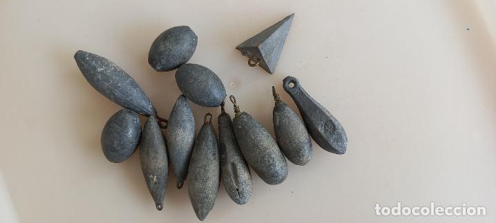 Coleccionismo deportivo: Lote de 12 plomos de pesca a Surfcasting. Pesos, plomadas. - Foto 9