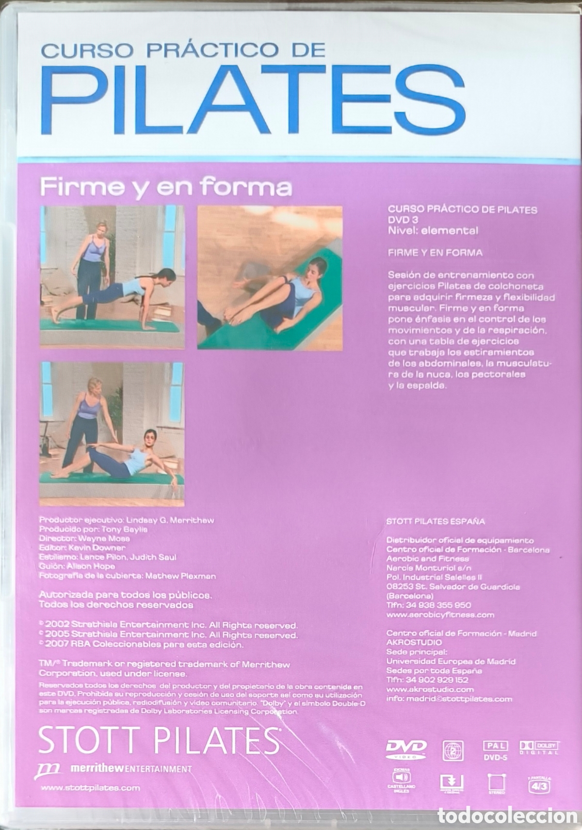 Coleccionismo deportivo: 3 DVD CURSO PR&Aacute;CTICO DE PILATES - Foto 7