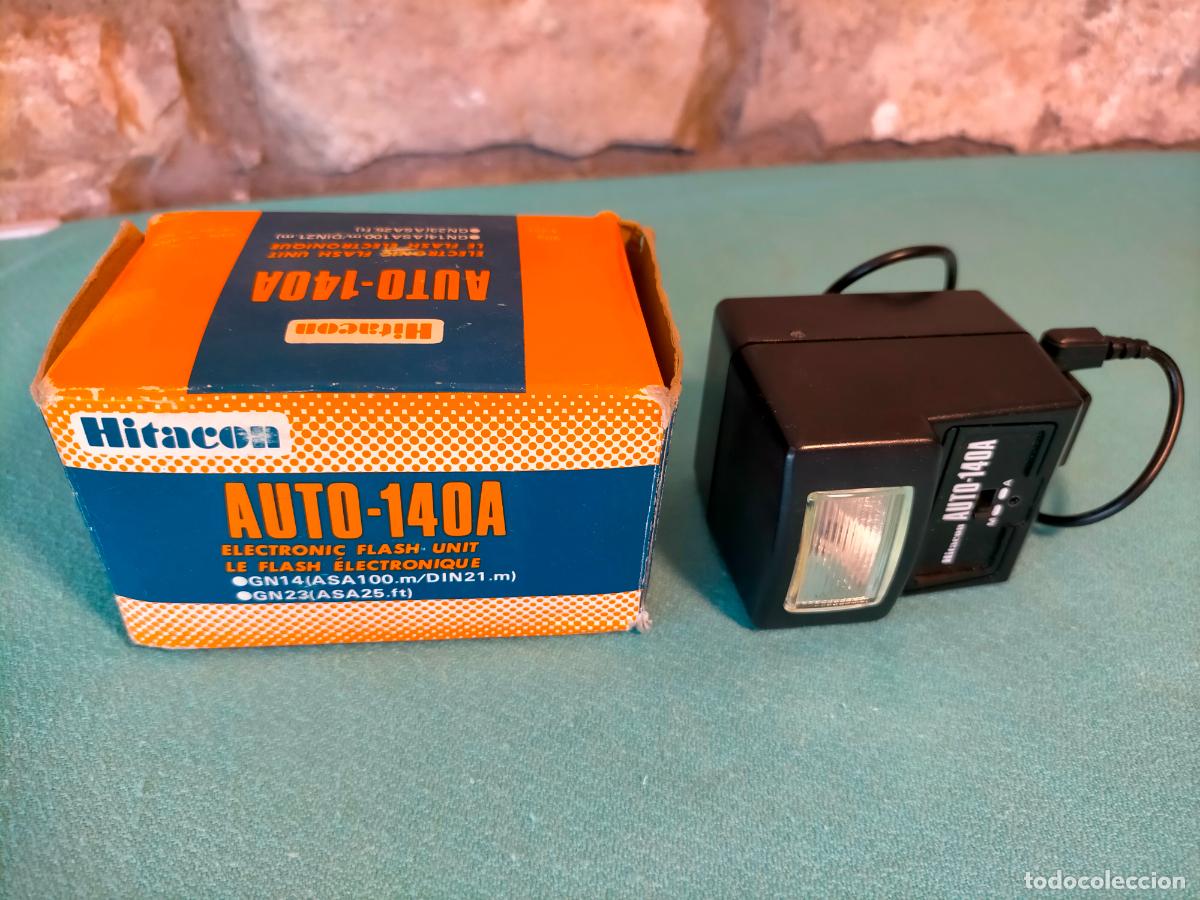 Coleccionismo deportivo: Hitacoa auto-140A electronic flash unit flash electronico linterna con caja - Foto 2