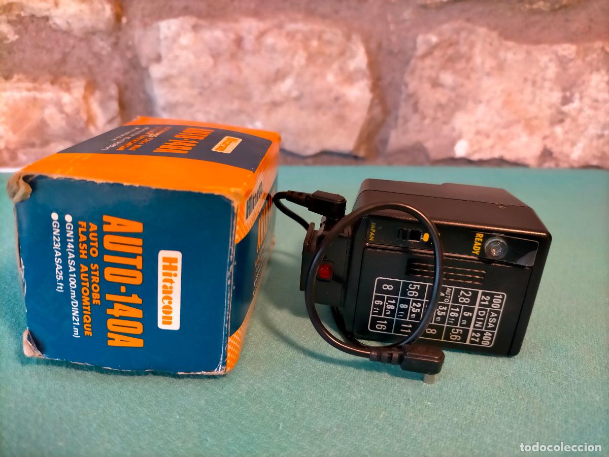 Coleccionismo deportivo: Hitacoa auto-140A electronic flash unit flash electronico linterna con caja - Foto 3