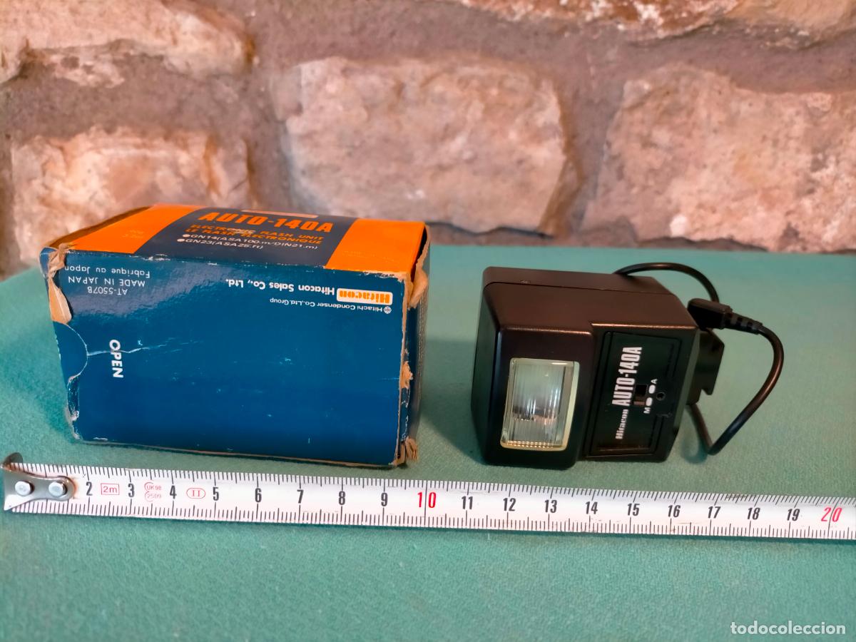 Coleccionismo deportivo: Hitacoa auto-140A electronic flash unit flash electronico linterna con caja - Foto 5