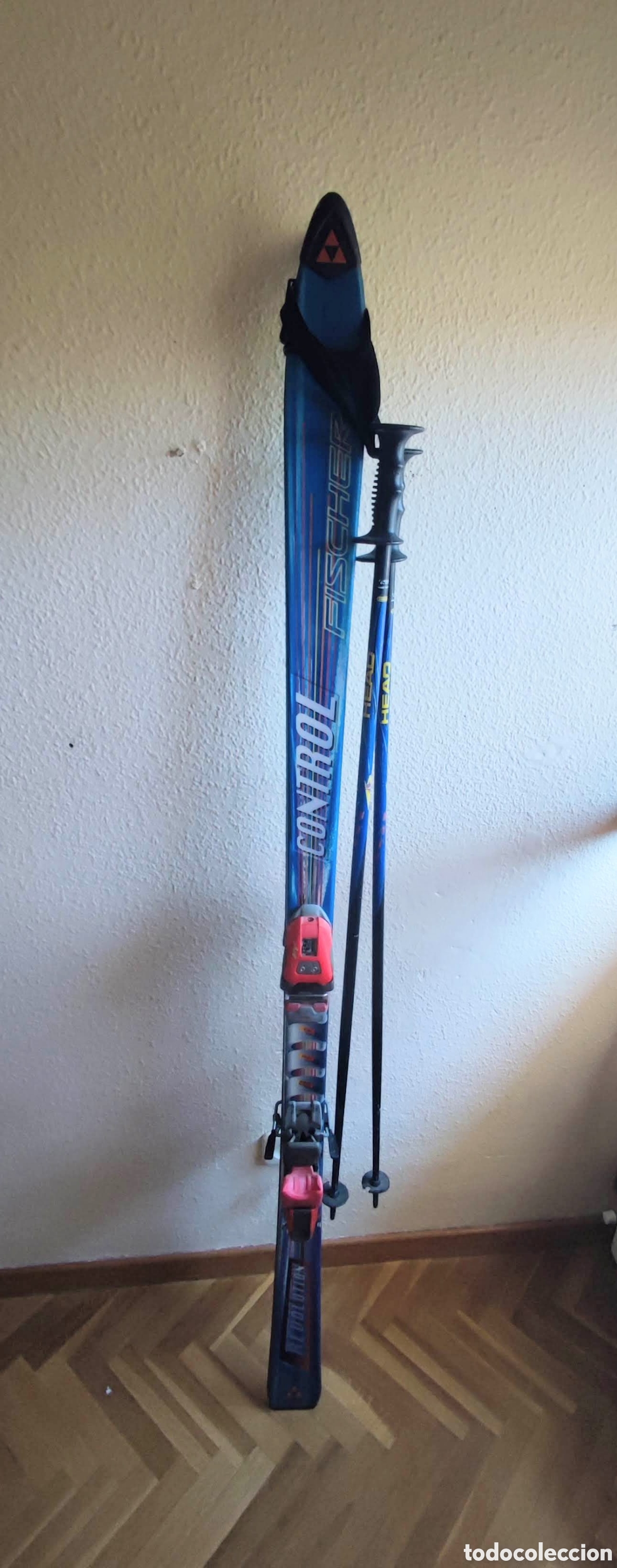 Coleccionismo deportivo: Esqu&iacute;s de control Fischer Revolution usados, 180 cm