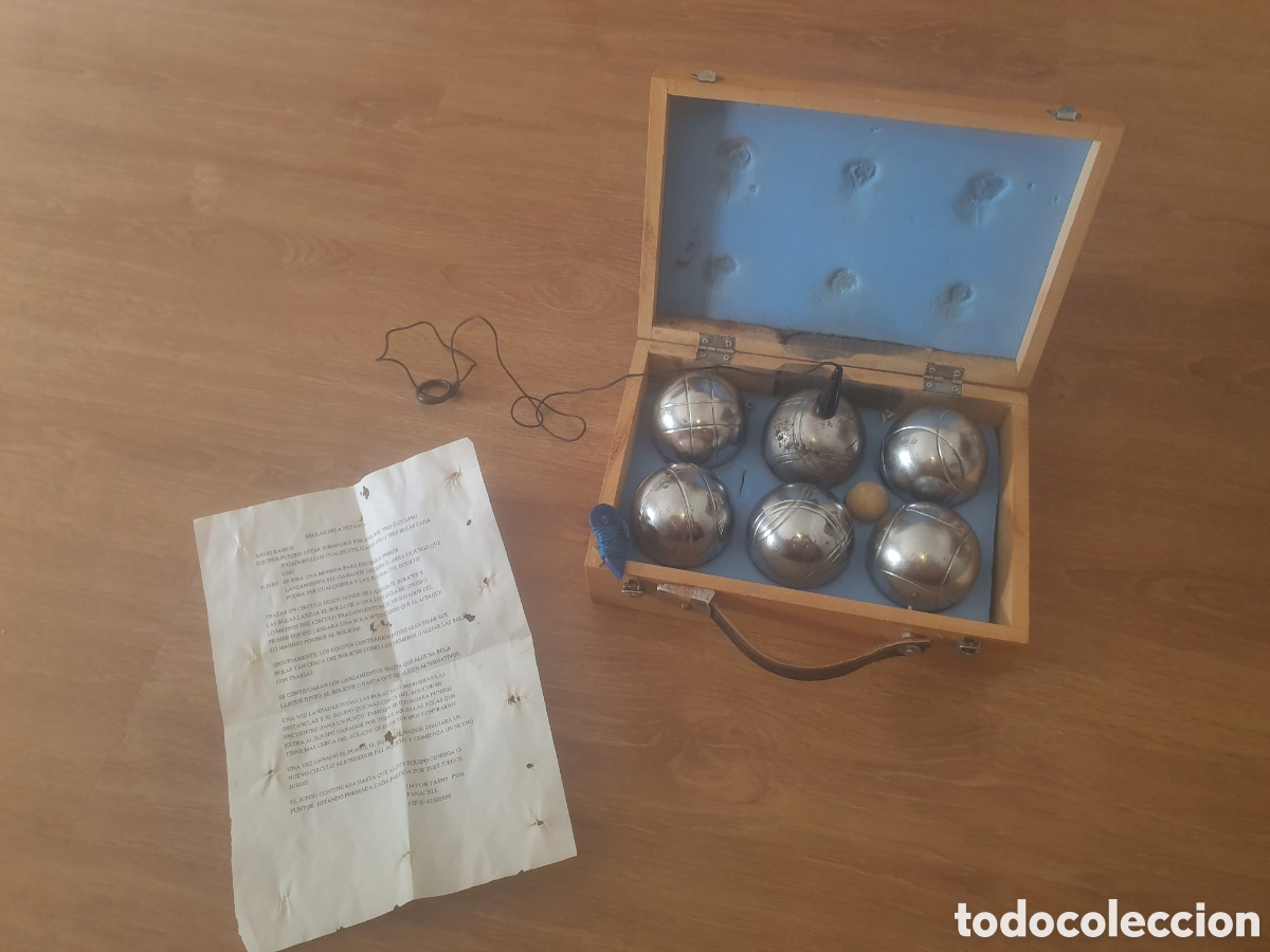Coleccionismo deportivo: antiguo set de petanca ... - Foto 1