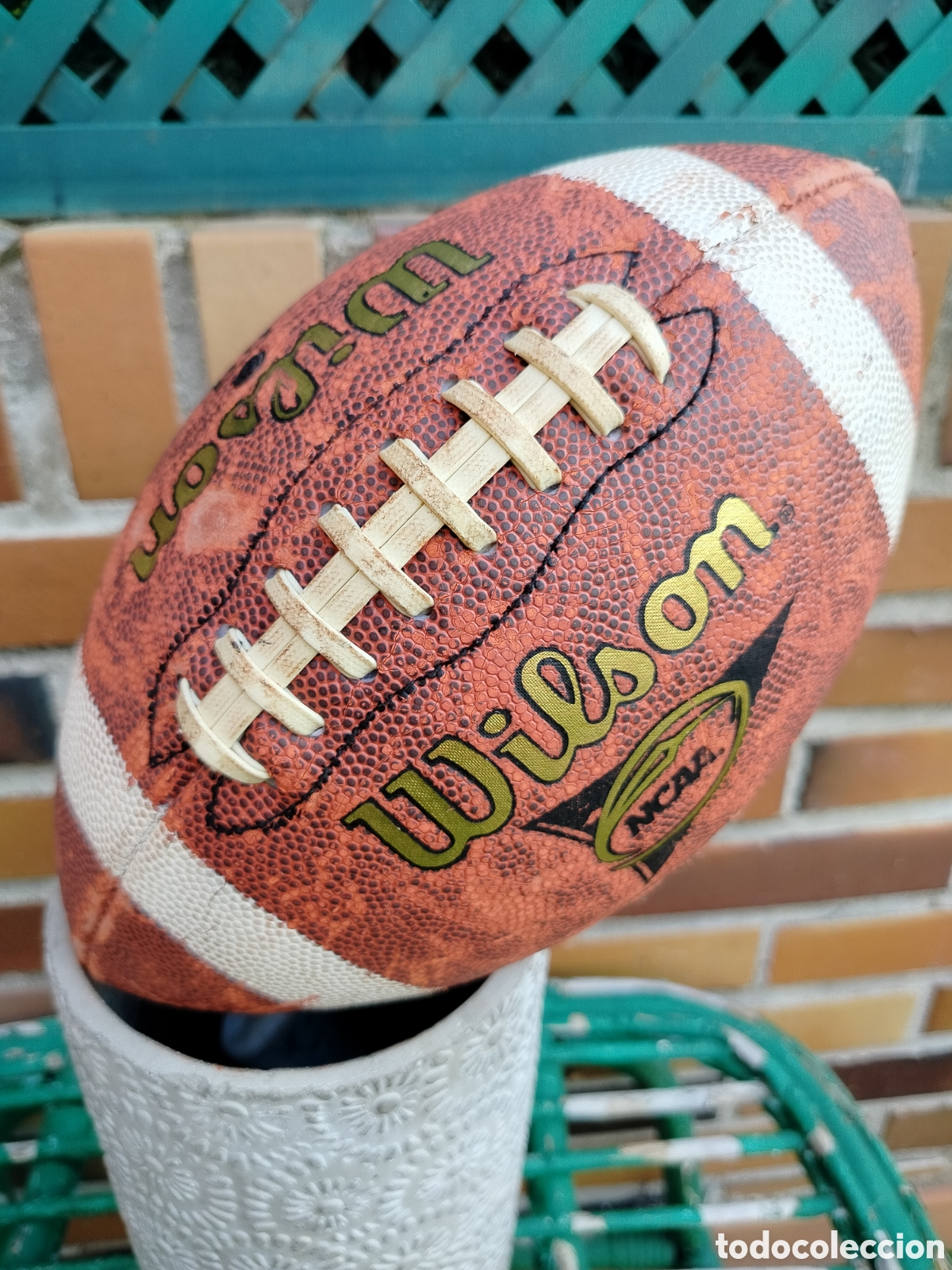 Coleccionismo deportivo: Bal&oacute;n Rugby Wilson NCAA - Foto 3