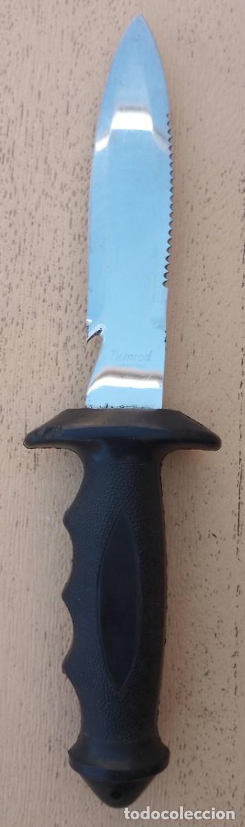 Coleccionismo deportivo: Cuchillo, Machete y Funda de Buceo Nemrod - Foto 5