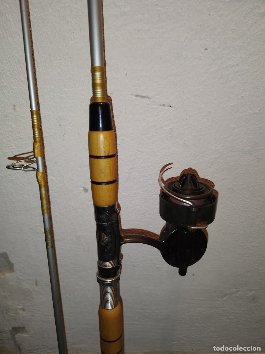 Coleccionismo deportivo: Ca&ntilde;a de pescar con carrete - Foto 5