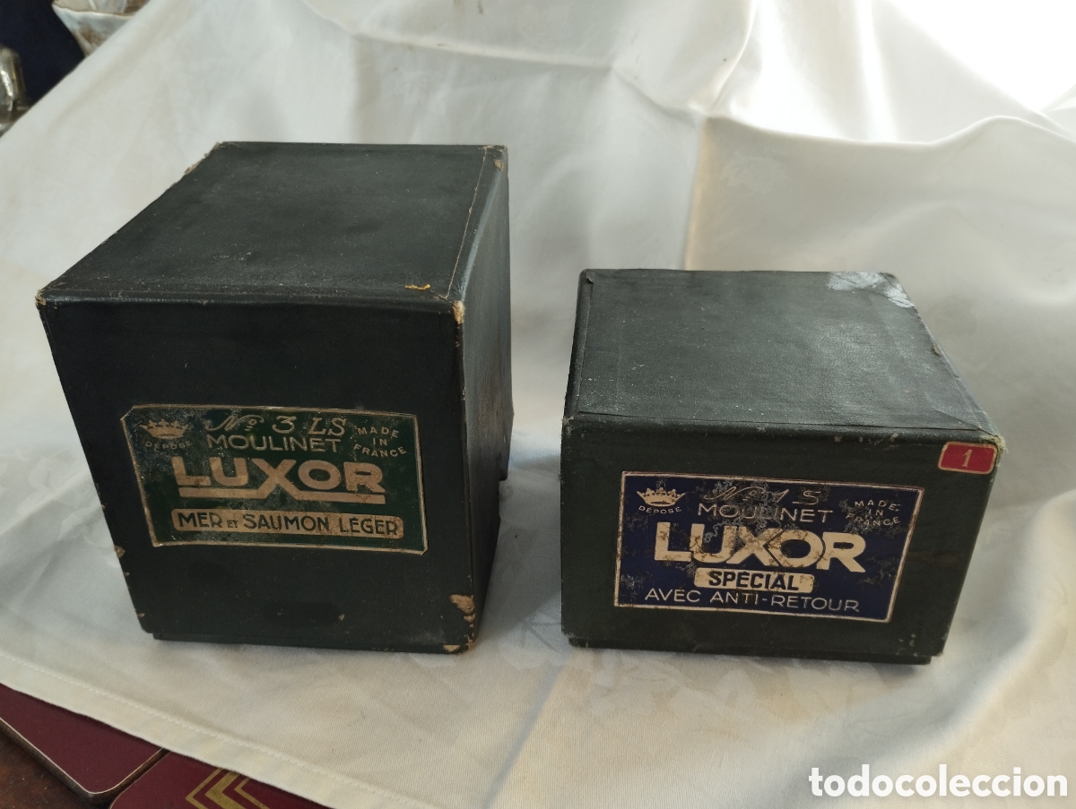 Coleccionismo deportivo: Dos carretes de pesca LUXOR - Foto 16