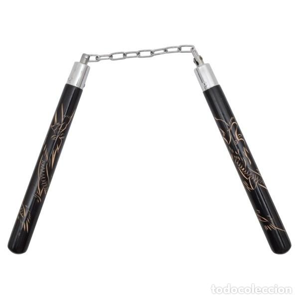 Coleccionismo deportivo: NUNCHAKU NEGRO PRACTICAS 29 CMS - Foto 1