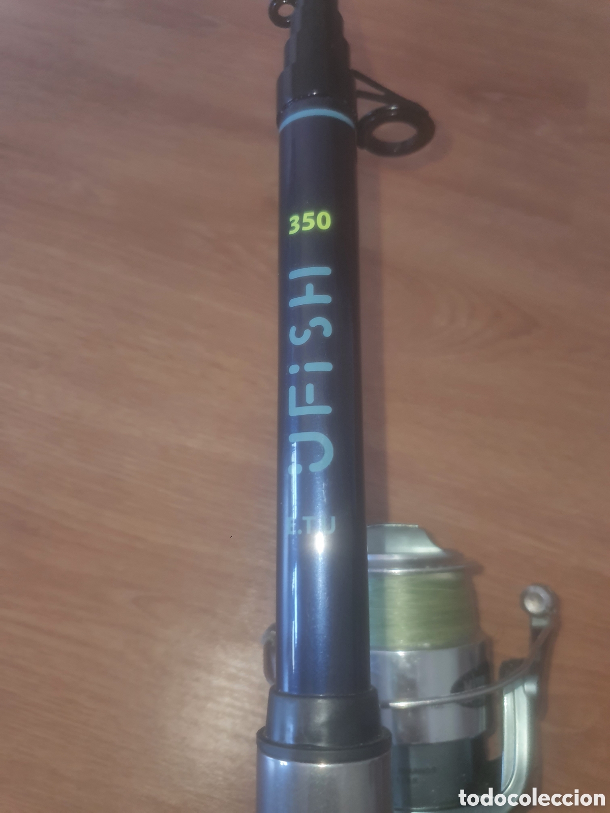 Coleccionismo deportivo: Ca&ntilde;a de pescar carrete mitchell blue - Foto 4