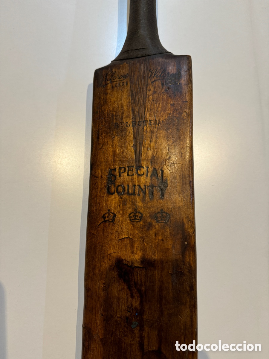 Coleccionismo deportivo: Antiguo bate de Cricket - Foto 3
