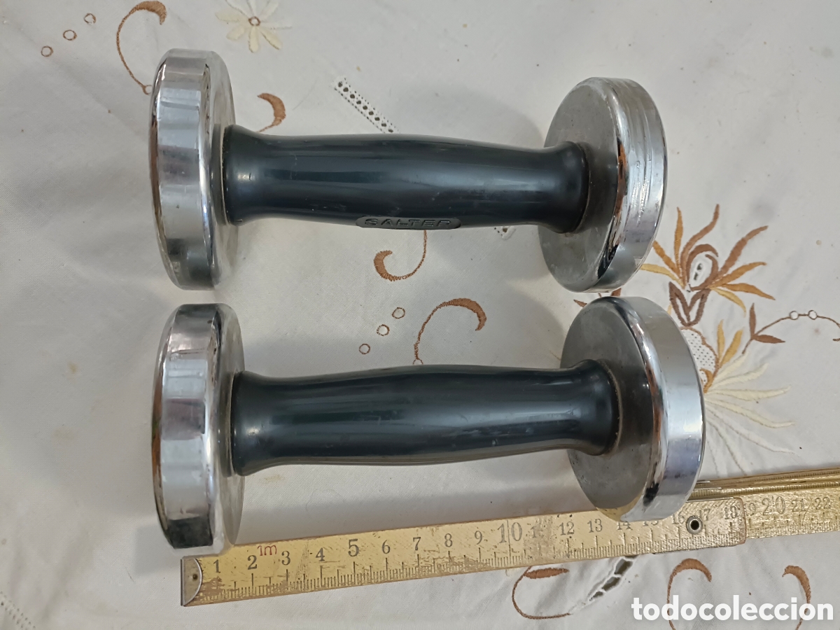 Coleccionismo deportivo: Mancuernas 2 piezas cada 1 kg - Foto 1