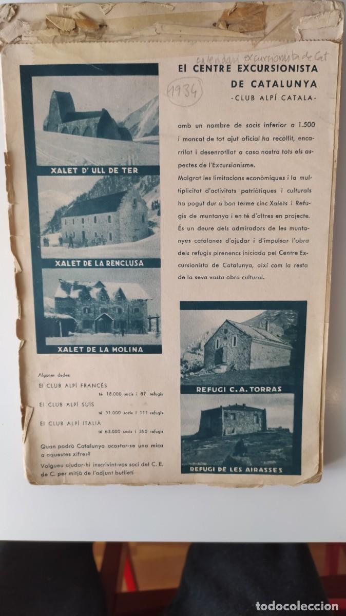 Coleccionismo deportivo: Centre excursionista de Catalunya. Calendari de 1934. - Foto 1