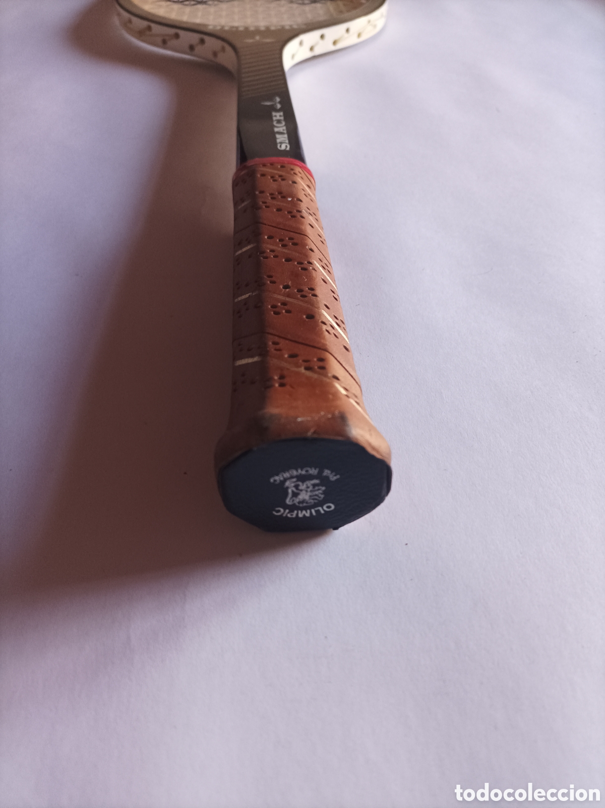Coleccionismo deportivo: OLIMPIC SMACH. RAQUETA DE MADERA. - Foto 5
