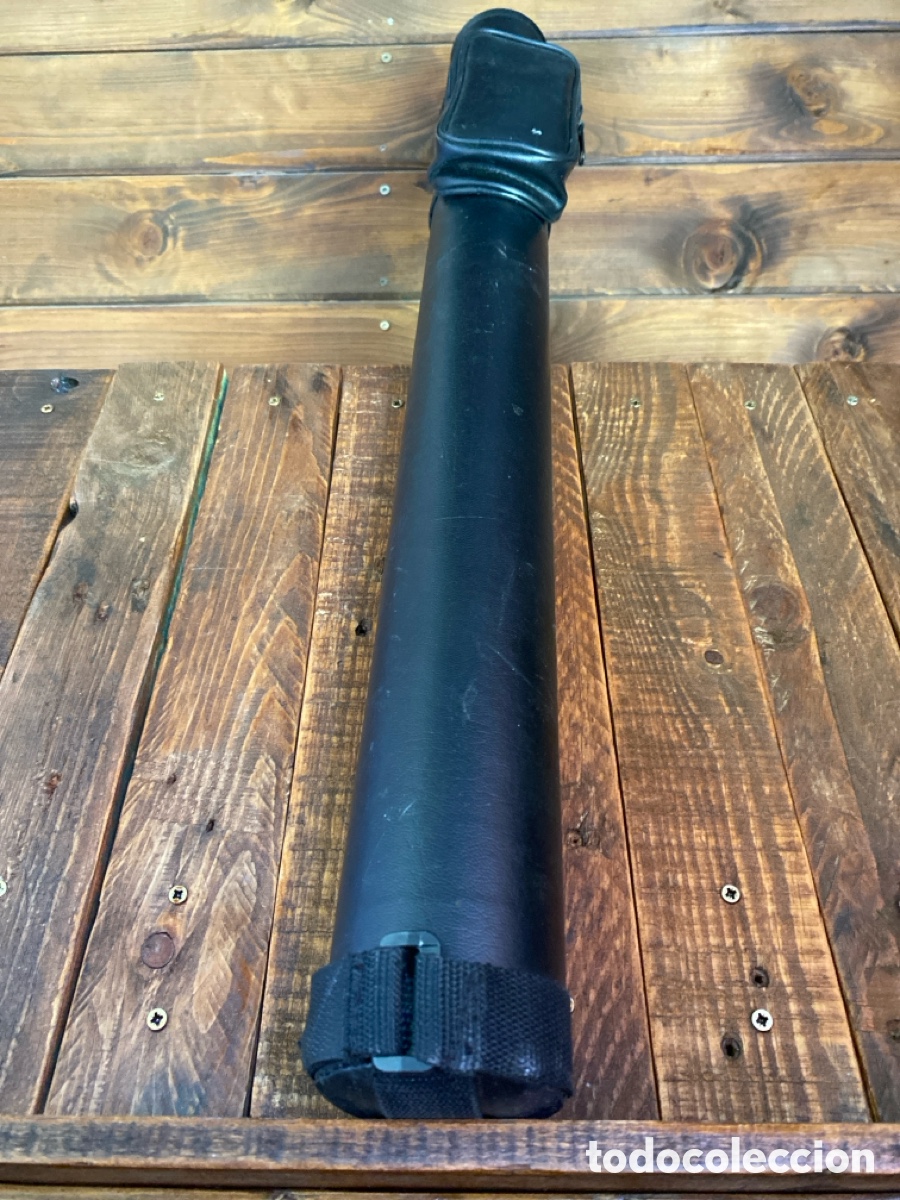 Coleccionismo deportivo: Funda r&iacute;gida taco de billar con bolsillo - Foto 1