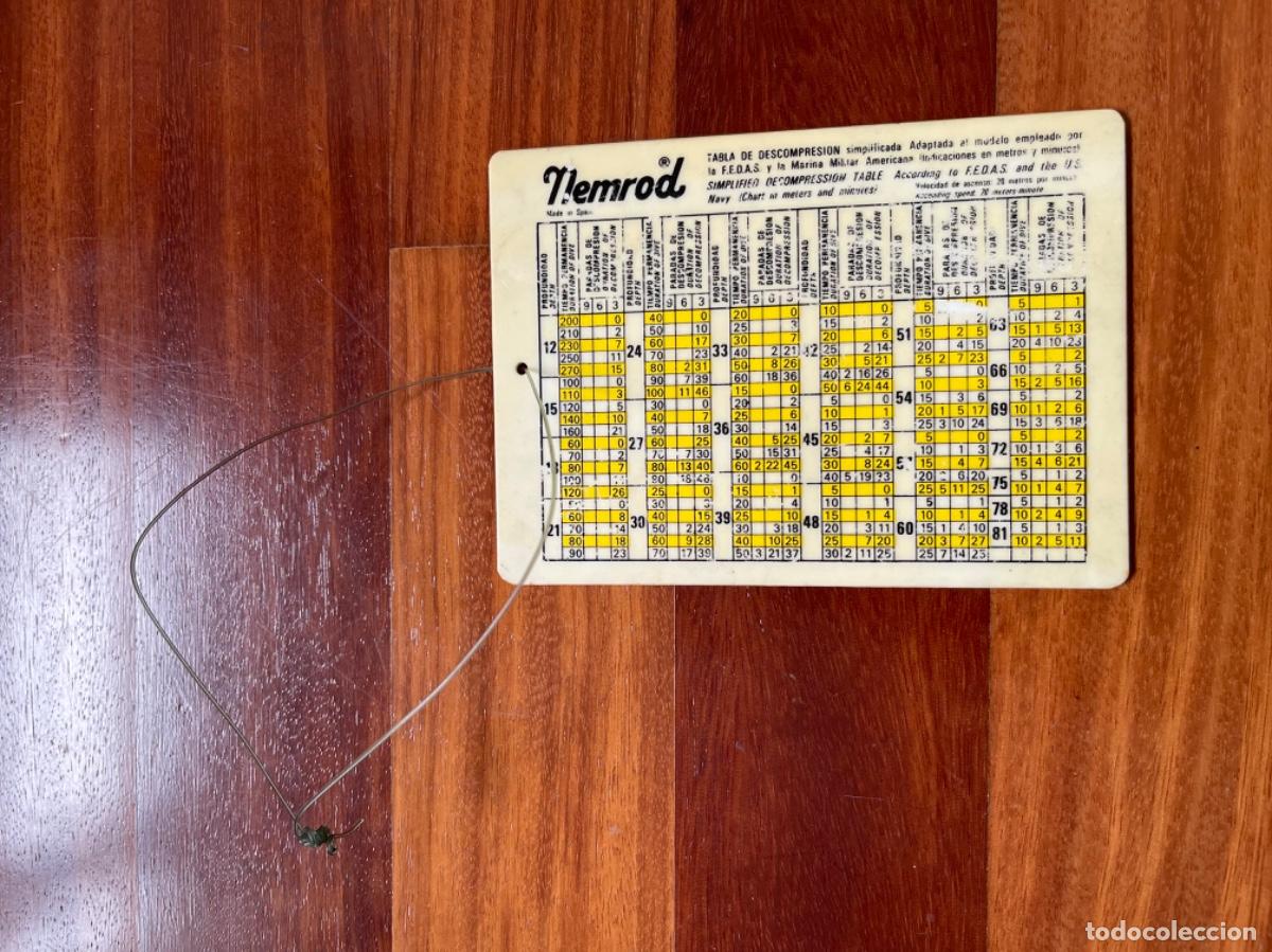 Coleccionismo deportivo: NEMROD tabla de descompresi&oacute;n ORIGINAL - Foto 2