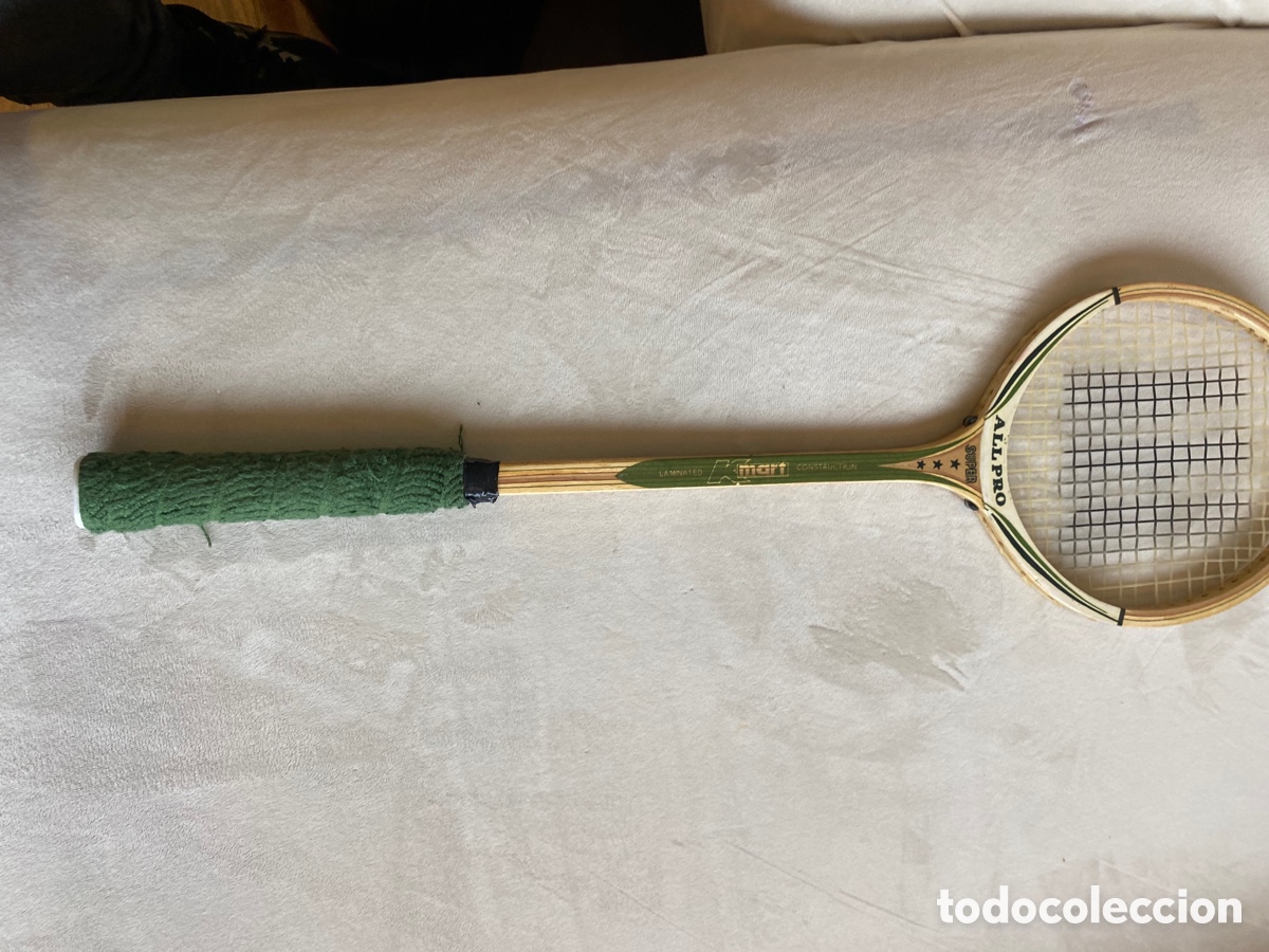 Coleccionismo deportivo: Raqueta de tenis de madera Allpro - Foto 6