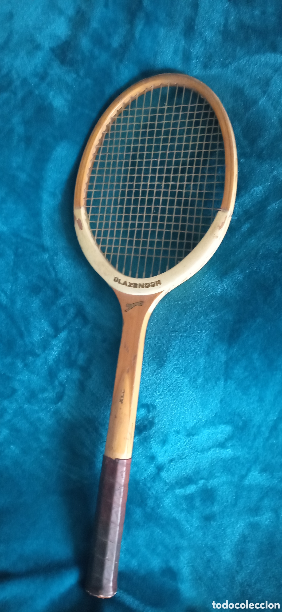 Coleccionismo deportivo: Raqueta de madera Slazenger - Foto 6