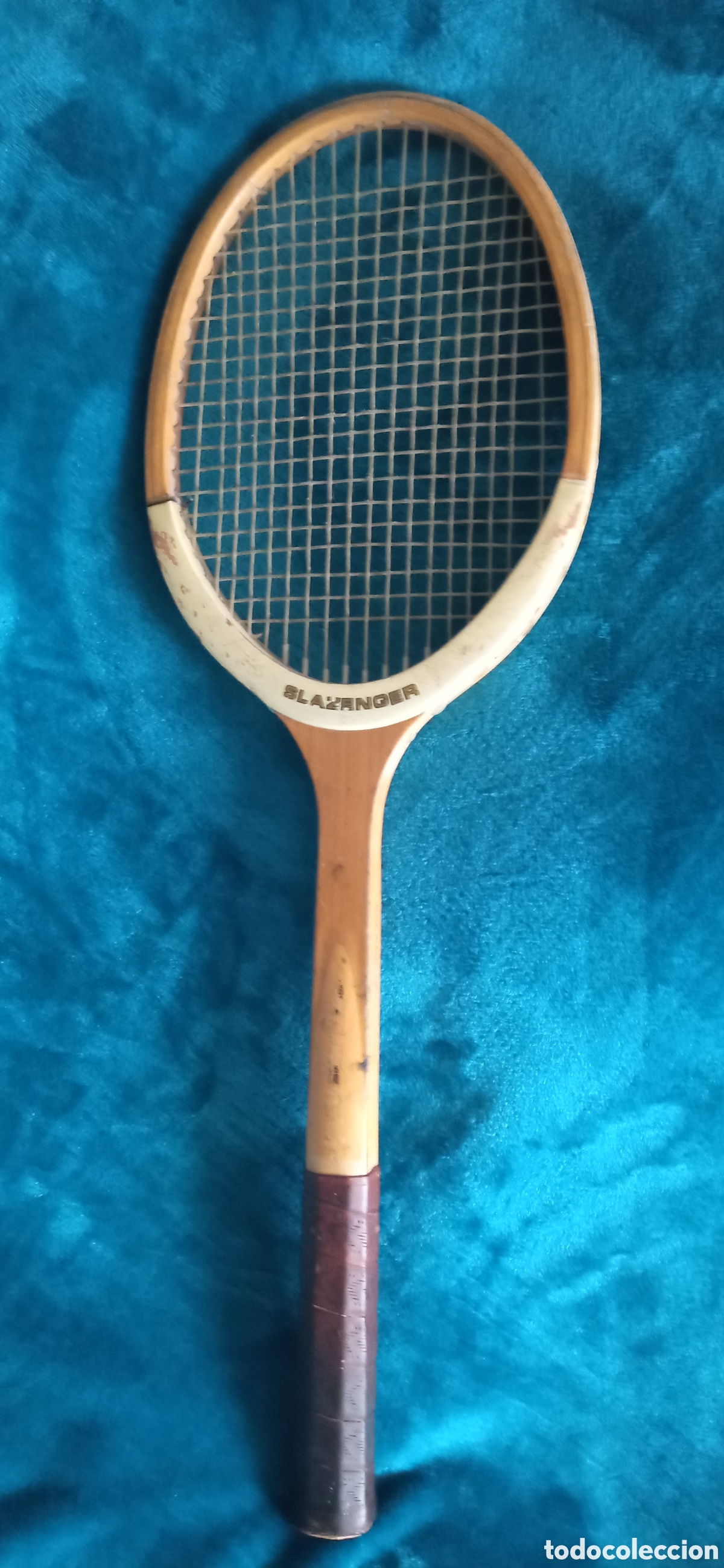 Coleccionismo deportivo: Raqueta de madera Slazenger - Foto 7