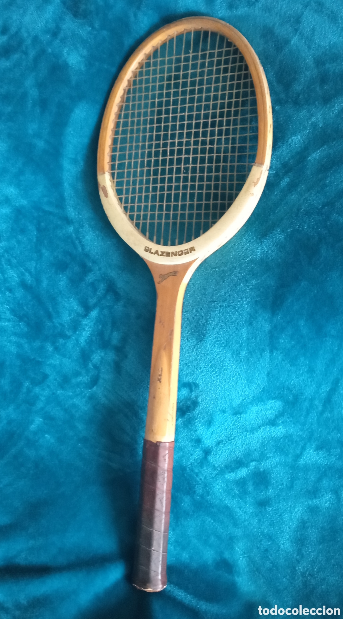 Coleccionismo deportivo: Raqueta de madera Slazenger - Foto 1