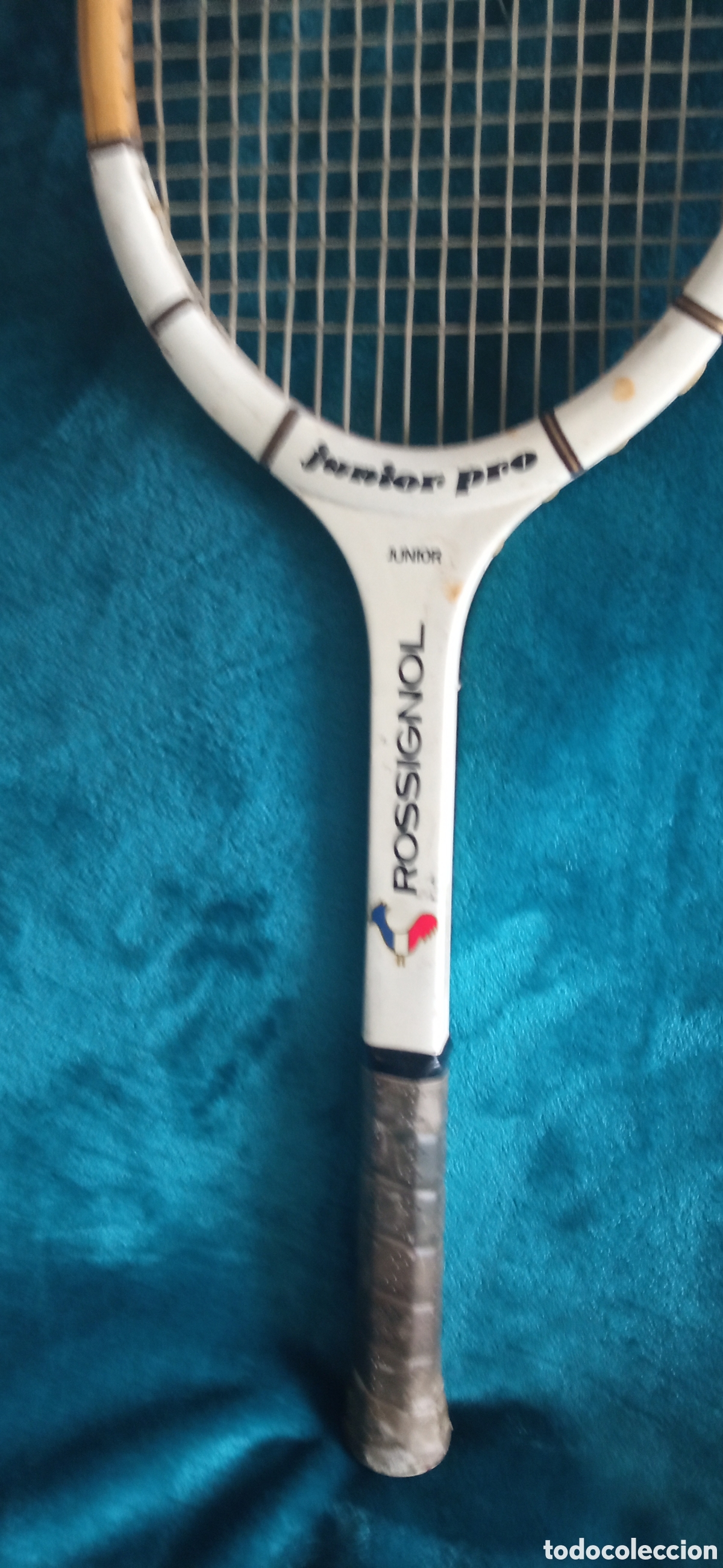Coleccionismo deportivo: Raqueta tenis madera Rossignol - Foto 3