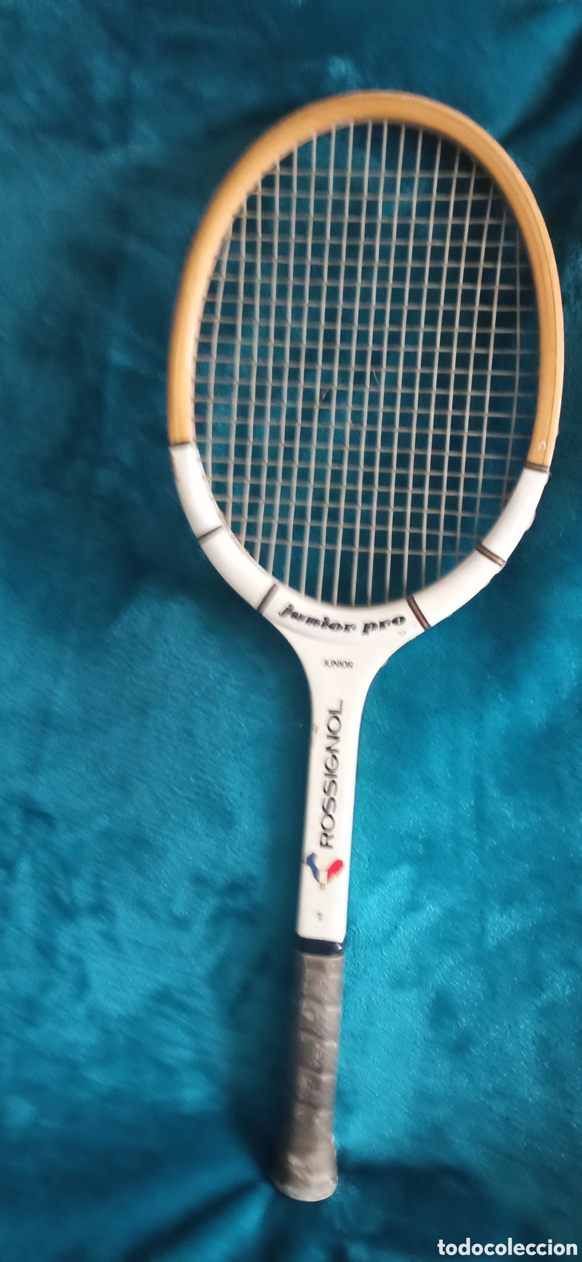 Coleccionismo deportivo: Raqueta tenis madera Rossignol - Foto 4