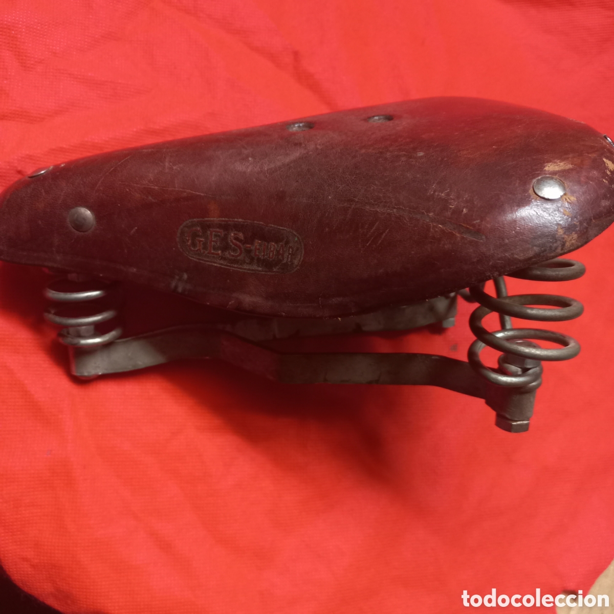 Coleccionismo deportivo: ANTIGUO SILLIN DE BICICLETA GES EIBAR - Foto 2