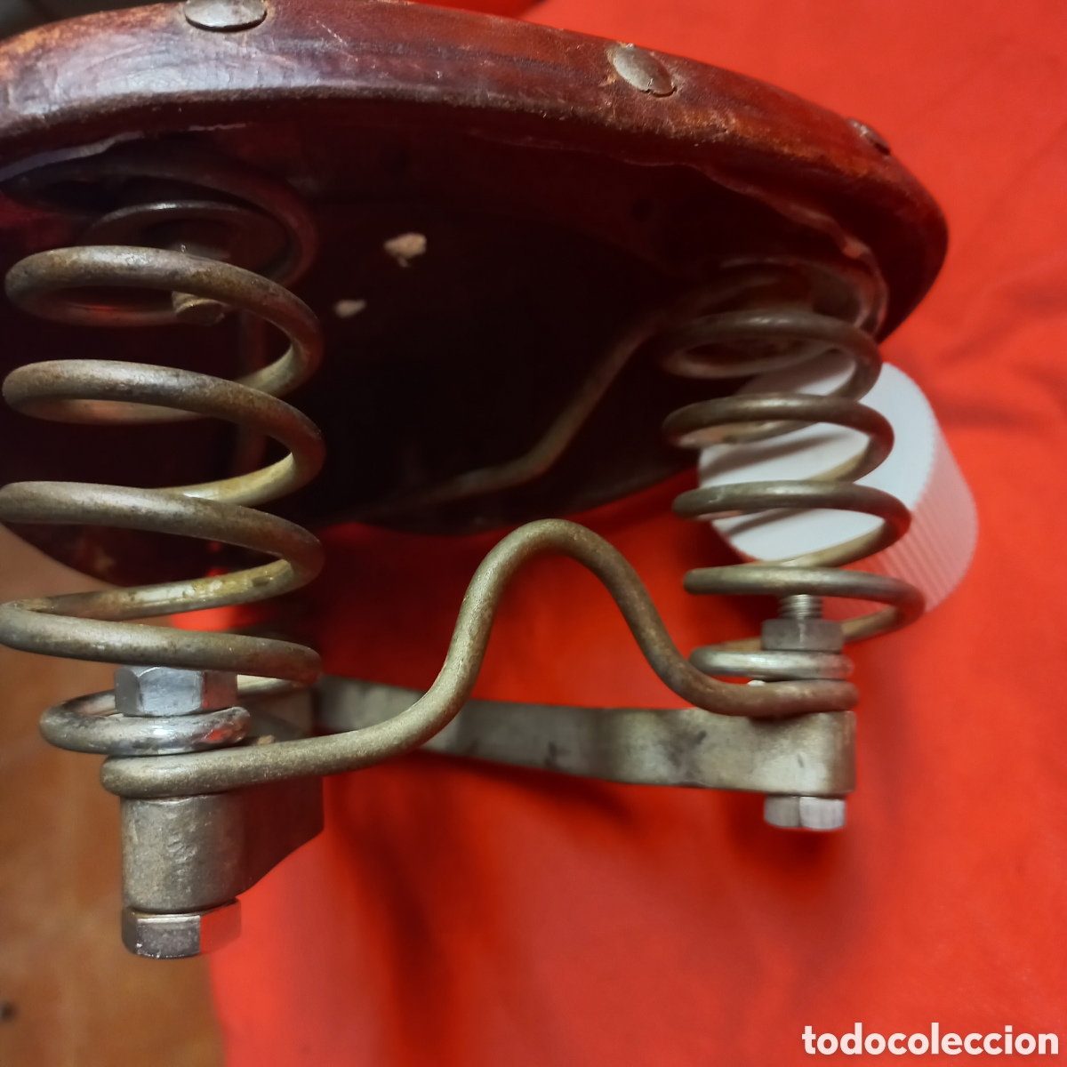 Coleccionismo deportivo: ANTIGUO SILLIN DE BICICLETA GES EIBAR - Foto 5