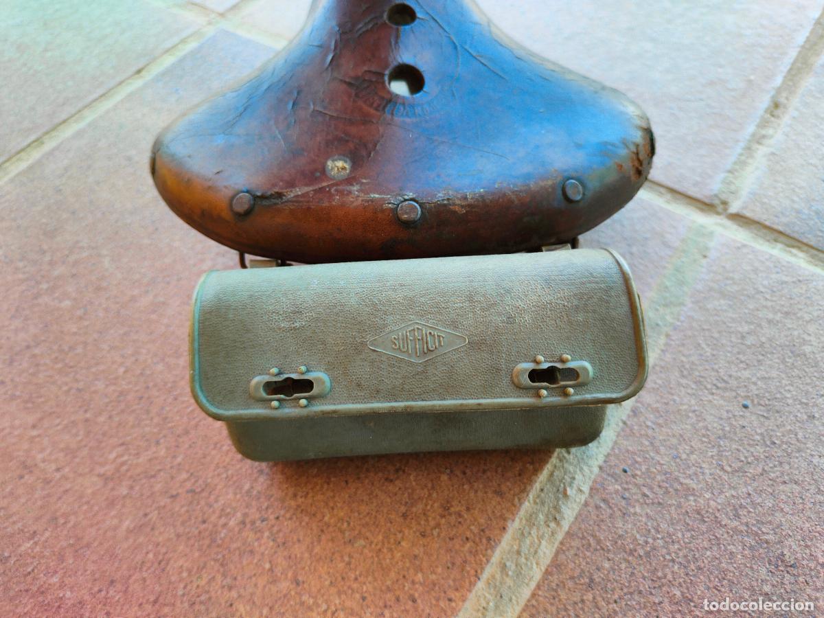 Coleccionismo deportivo: Asiento, sill&iacute;n antiguo bicicleta - Foto 3