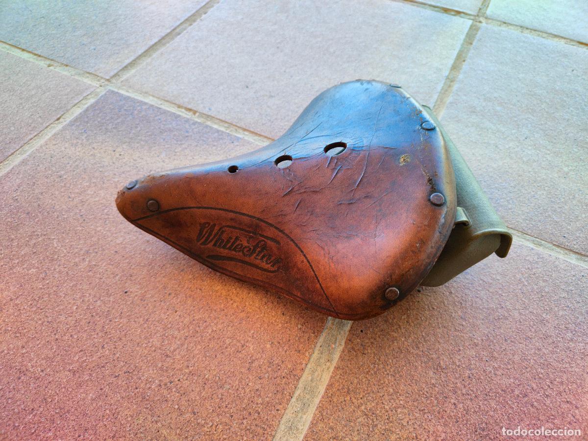 Coleccionismo deportivo: Asiento, sill&iacute;n antiguo bicicleta - Foto 1