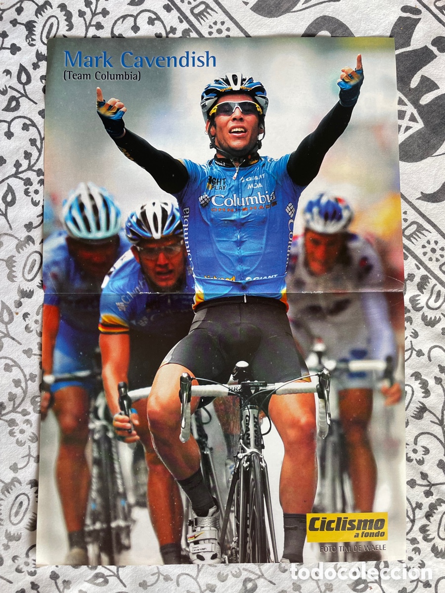Coleccionismo deportivo: P&oacute;ster de ciclismo / Mark Cavendish - Foto 1