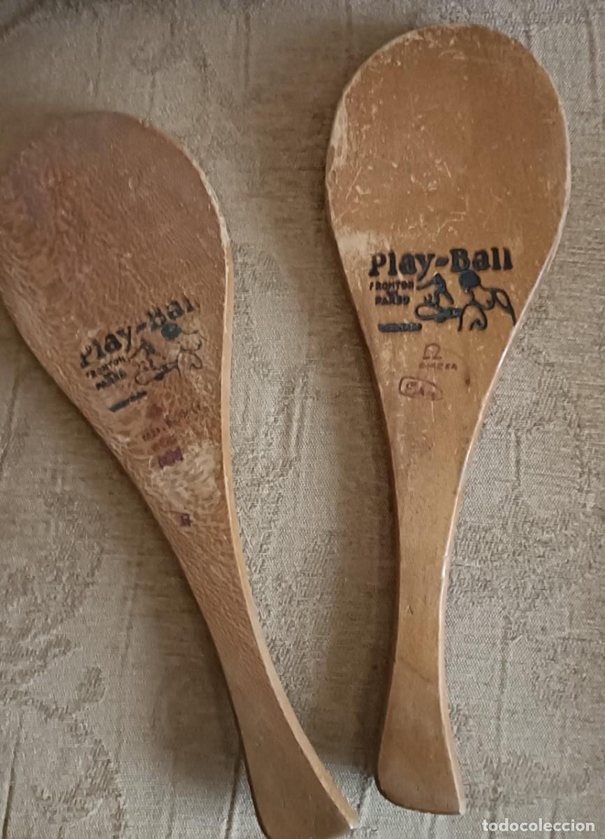 Coleccionismo deportivo: Palas de front&oacute;n madera a&ntilde;os 50-60 - Foto 1