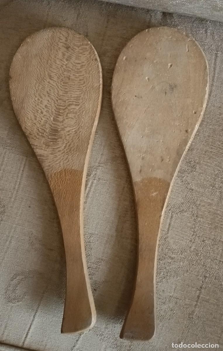 Coleccionismo deportivo: Palas de front&oacute;n madera a&ntilde;os 50-60 - Foto 2