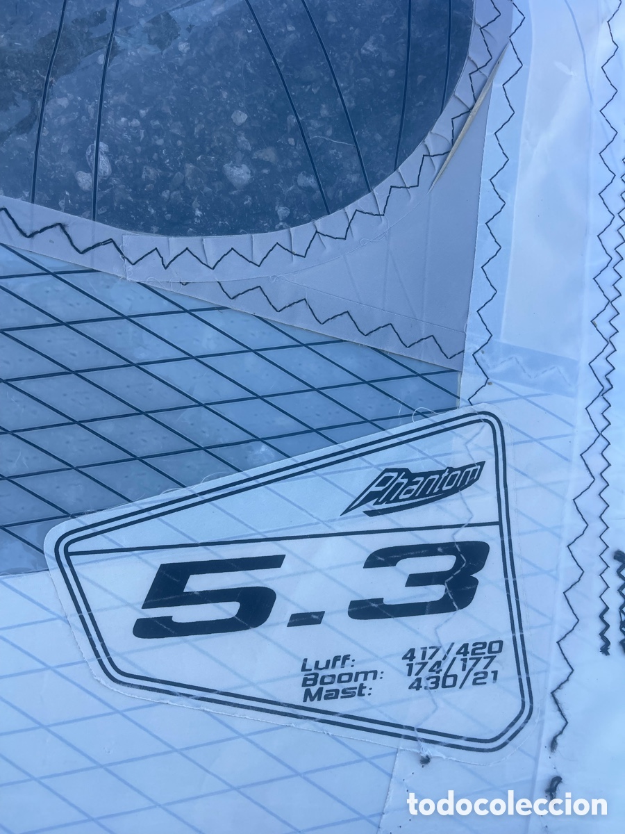 Coleccionismo deportivo: Vela windsurf Phantom Team Rider 5.3 - Foto 4